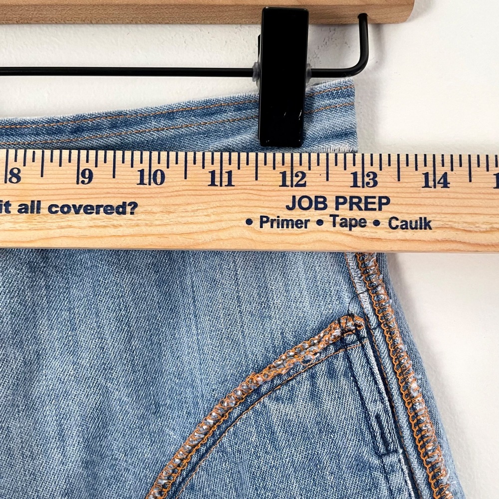 Vintage Denim Midi Skirt Blue Small High Waist A-Line Boho Western Cottage 70s - Picture 8 of 9